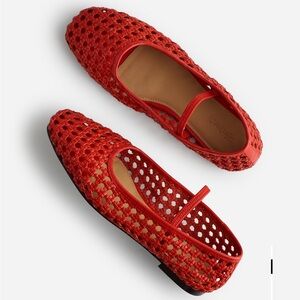 New! Madewell Greta Red Ballet Flats